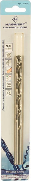 Изображение товара Сверло Hagwert Dinamic-Long 9х175мм Р9М3 / 569090