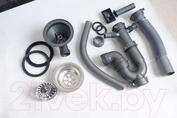 Изображение товара Мойка кухонная Ulgran Stell 60x45 (черная брашированная сталь)