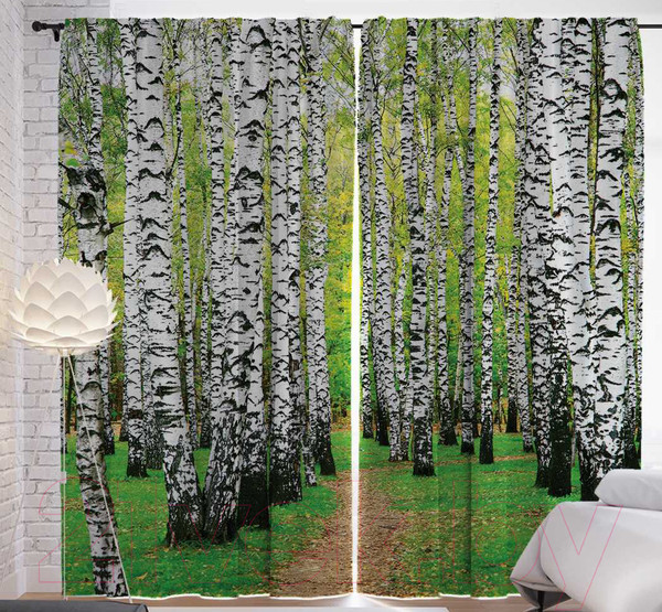 Изображение товара Комплект штор JoyArty Березовая роща / p_9342
