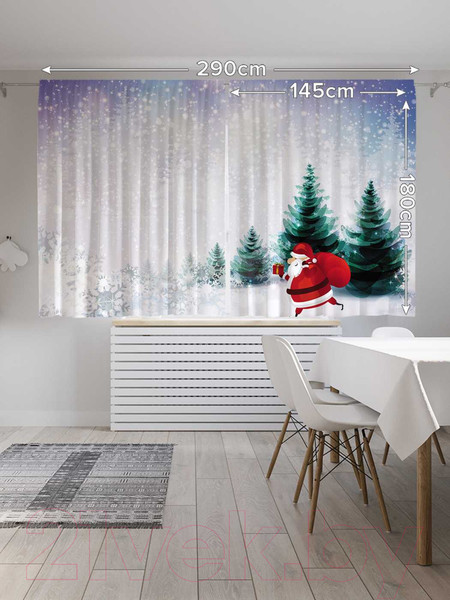 Изображение товара Комплект штор JoyArty Подарки приближаются / p_78631 (145x180)
