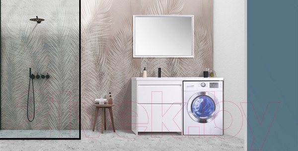 Изображение товара Тумба под умывальник Belux Ока Н 44-02 (1, белый глянец)