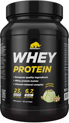 Изображение товара Протеин Prime Kraft Whey (900г, банка, фисташковое мороженое)