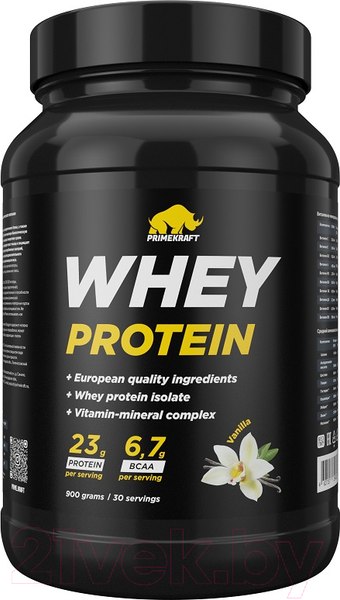 Изображение товара Протеин Prime Kraft Whey (900г, банка, ваниль)