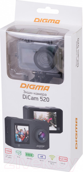 Изображение товара Экшн-камера Digma DiCam 520 (серый)