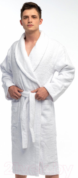 Изображение товара Халат Lilia Мужской махровый 13С-0544 (р-р 56/176, белый)