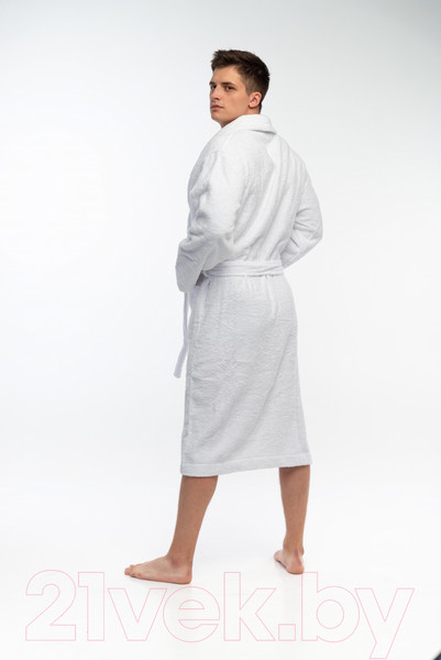 Изображение товара Халат Lilia Мужской махровый 13С-0544 (р-р 56/176, белый)