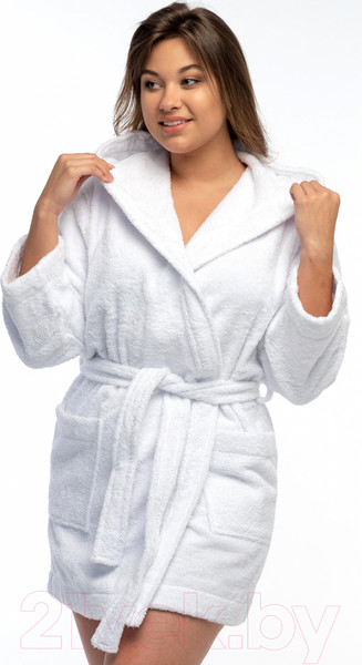 Изображение товара Халат Lilia Женский махровый 13С-0494 (р-р 50/170, белый)