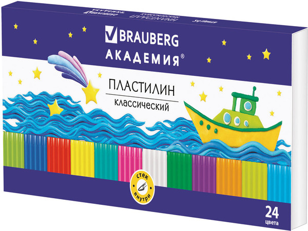 Изображение товара Пластилин Brauberg Академия / 105899 (24цв)