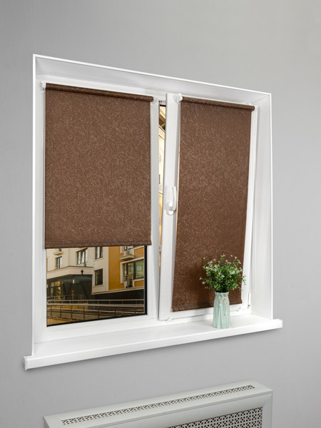 Изображение товара Рулонная штора Lm Decor Жаккард LM 66-09 160x170 (светло-коричневый)