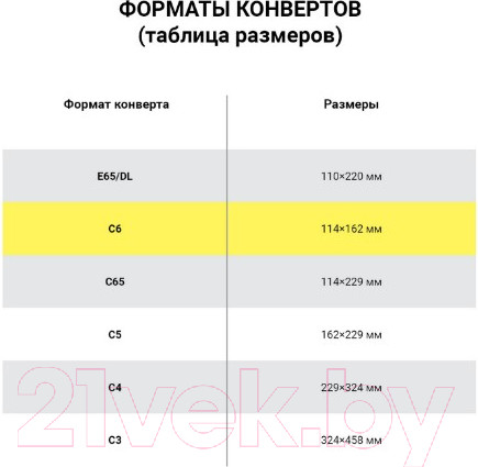 Изображение товара Набор конвертов для цифровой печати Brauberg 112190 (100шт)