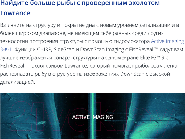 Изображение товара Эхолот Lowrance Elite FS 9 Al 3-in-1 / 000-15693-001