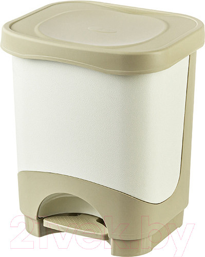 Изображение товара Контейнер для мусора Эльфпласт Бинго ЕР202 (8л, слоновая кость/бежевый)