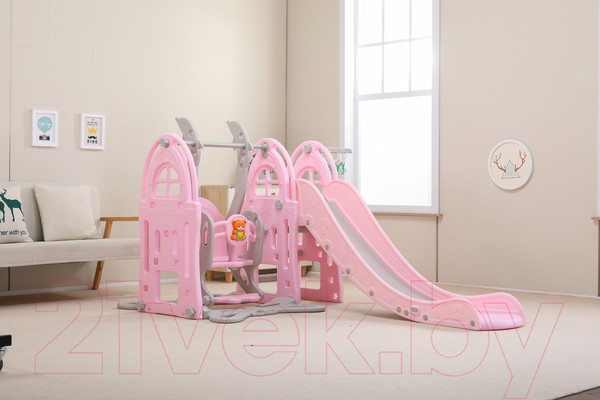 Изображение товара Горка-комплекс Perfetto Sport Замок / PS-047-P (розовый)