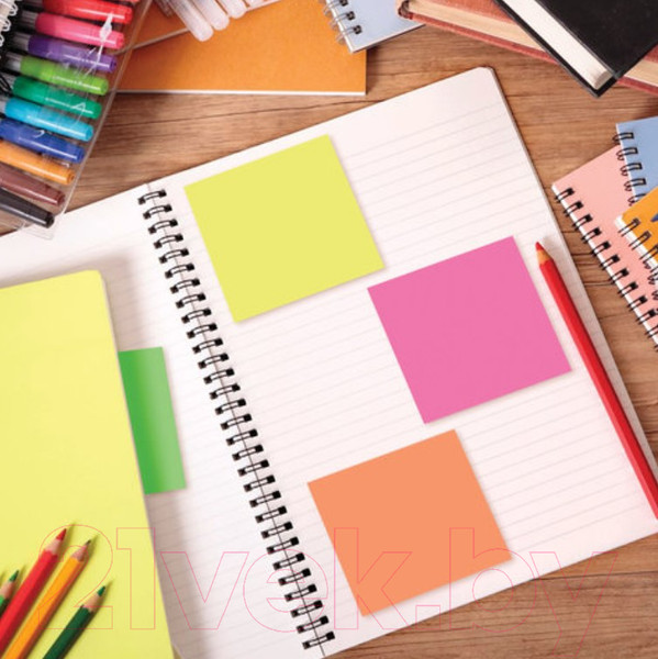 Изображение товара Блок для записей Brauberg Неоновый / 122855