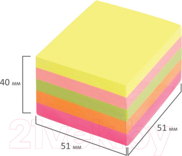 Изображение товара Блок для записей Brauberg Неоновый / 122857