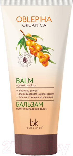 Изображение товара Бальзам для волос BelKosmex Oblepiha Organica Против выпадения волос (180мл)