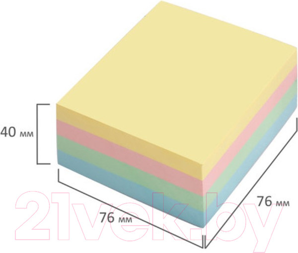 Изображение товара Блок для записей Brauberg Пастельный / 122856