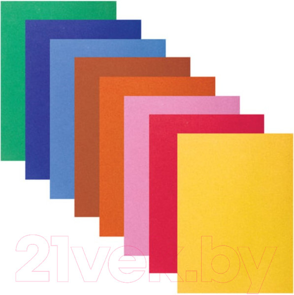 Изображение товара Набор цветной бумаги Brauberg Бархатная / 124726 (8л)