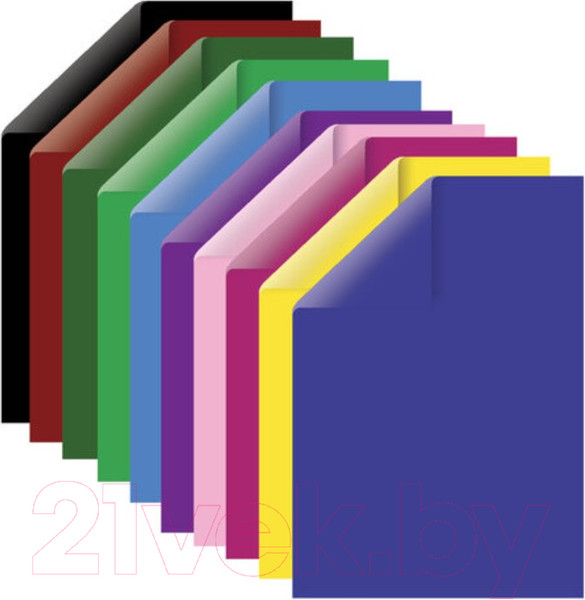 Изображение товара Набор цветного картона Brauberg Тонированный в массе / 124745 (100л)