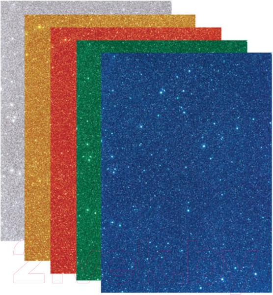 Изображение товара Набор цветного картона Brauberg Суперблестки / 124748 (5л)