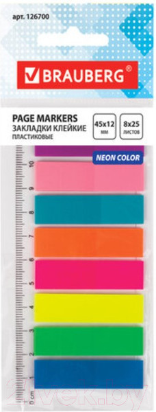 Изображение товара Стикеры канцелярские Brauberg Неоновые / 126700