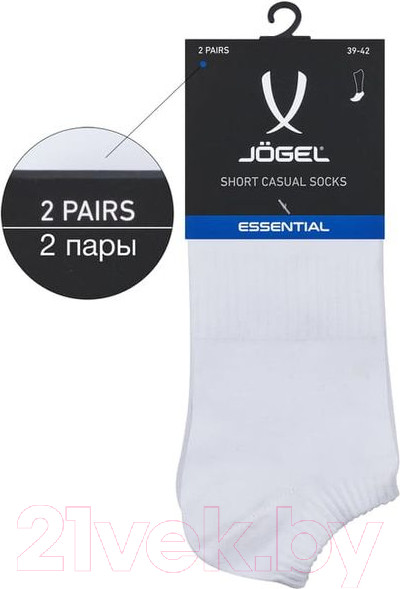 Изображение товара Носки Jogel Essential Short Casual Socks / JE4SO0121.00 (р-р 35-38, белый)