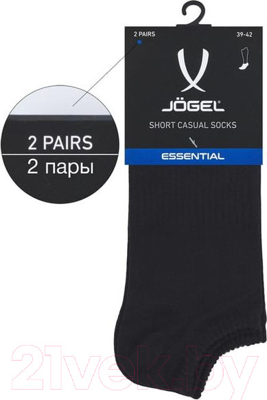 Изображение товара Носки Jogel Essential Short Casual Socks / JE4SO0121.99 (р-р 39-42, черный)