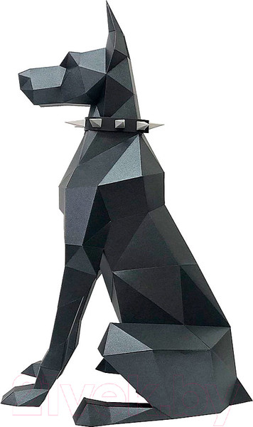 Изображение товара Объемная модель Paperraz Доберман / PP-2DBR-BLA