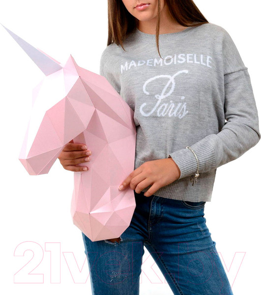 Изображение товара Объемная модель Paperraz Единорог Зефир / PP-1EDZ-PIN