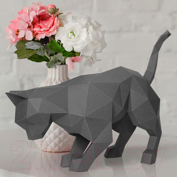 Изображение товара Объемная модель Paperraz Кот Дымок / PP-2KOT-GRA