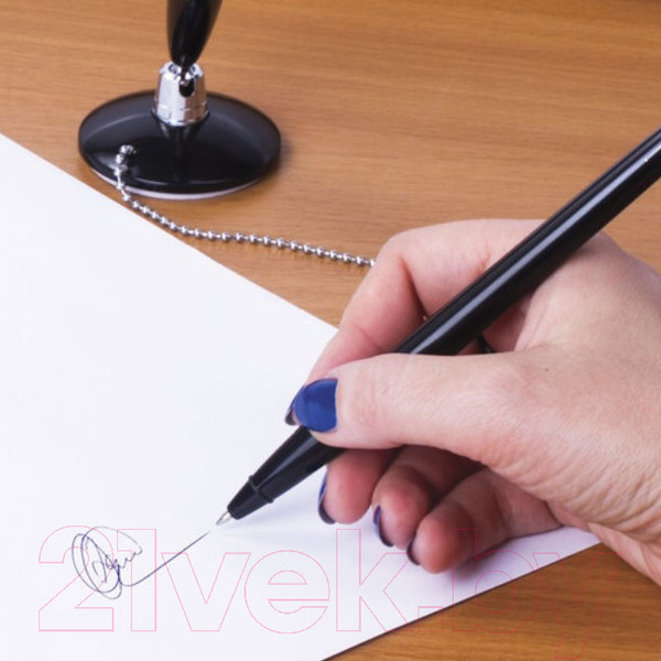 Изображение товара Ручка шариковая Brauberg Стенд-Пен Блэк1 / 140889 (синий)