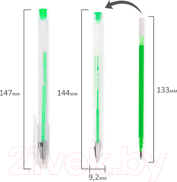 Изображение товара Набор гелевых ручек Brauberg Jet / 141034 (6шт)