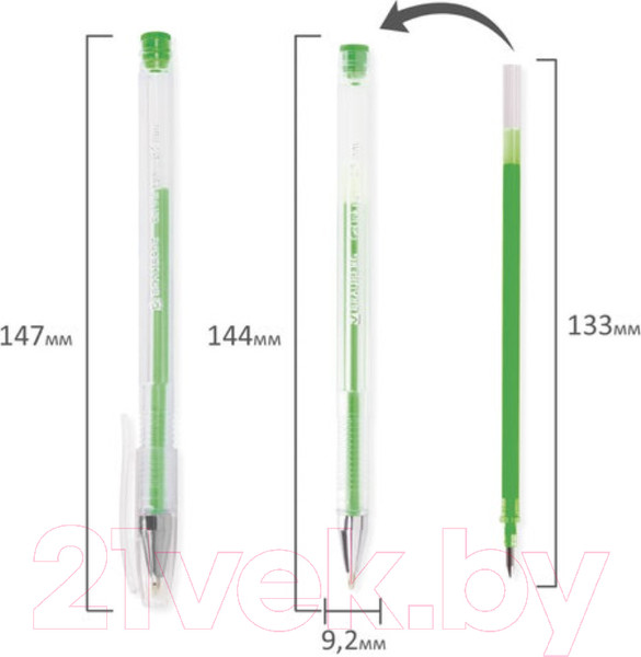 Изображение товара Набор гелевых ручек Brauberg Jet / 141037 (6шт)