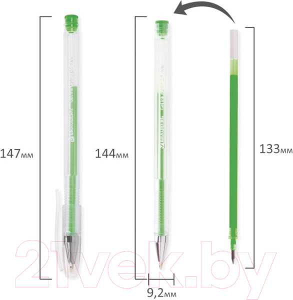 Изображение товара Набор гелевых ручек Brauberg Jet / 141038 (10шт)