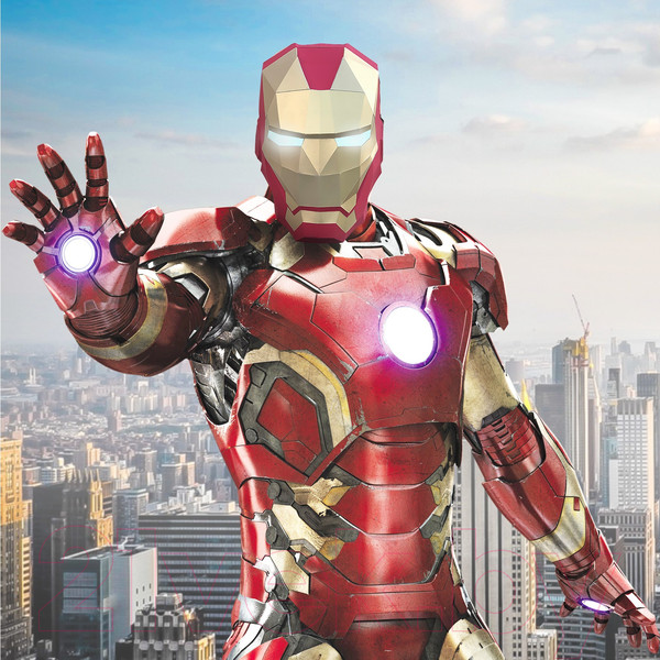 Изображение товара Объемная модель Paperraz Железный Человек / PP-3IRM-2GR