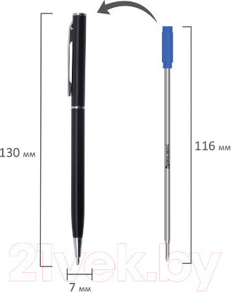 Изображение товара Ручка шариковая Brauberg Delicate Black / 141399 (синий)