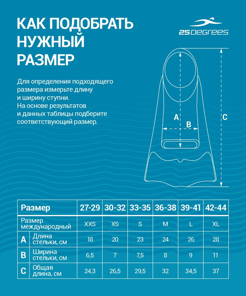 Изображение товара Ласты 25DEGREES Pooljet / 25D21001 (M, черный/серый)