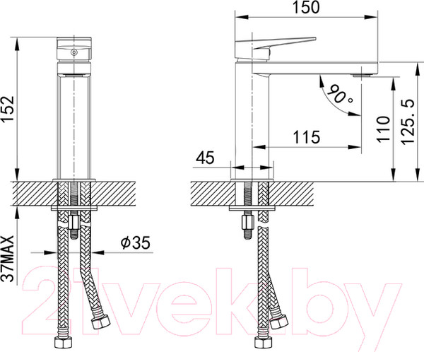 Изображение товара Смеситель IDDIS Bridge BRDSB00i01