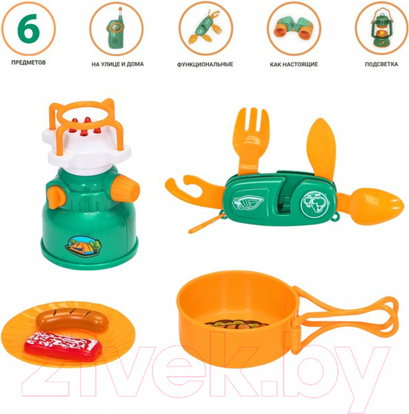 Изображение товара Набор игрушечной посуды Givito Набор туриста Детская посуда с набором для пикника / G209-002