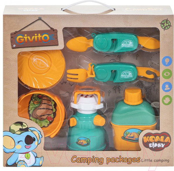 Изображение товара Набор игрушечной посуды Givito Набор туриста Детская посуда с набором для пикника / G209-004