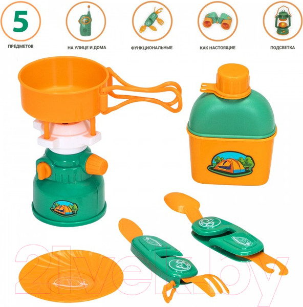 Изображение товара Набор игрушечной посуды Givito Набор туриста Детская посуда с набором для пикника / G209-004