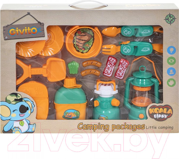 Изображение товара Набор игрушечной посуды Givito Набор туриста Детская посуда с набором для пикника / G209-011