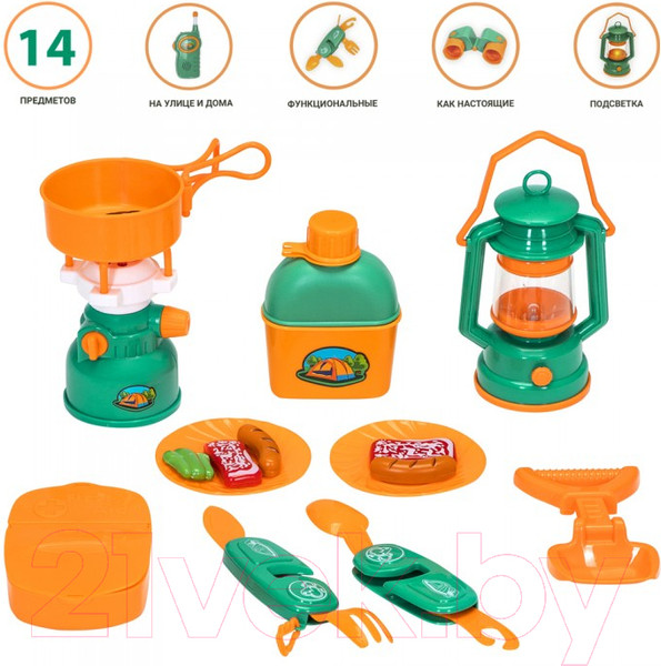 Изображение товара Набор игрушечной посуды Givito Набор туриста Детская посуда с набором для пикника / G209-011