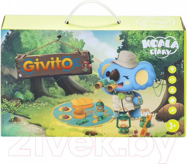 Изображение товара Набор игрушечной посуды Givito Набор туриста Детская посуда с набором для пикника / G209-014