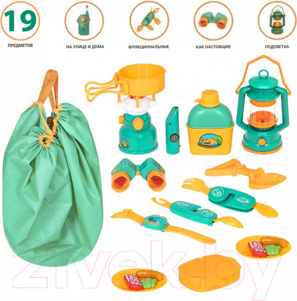 Изображение товара Набор игрушечной посуды Givito Набор туриста Детская посуда с набором для пикника / G209-014
