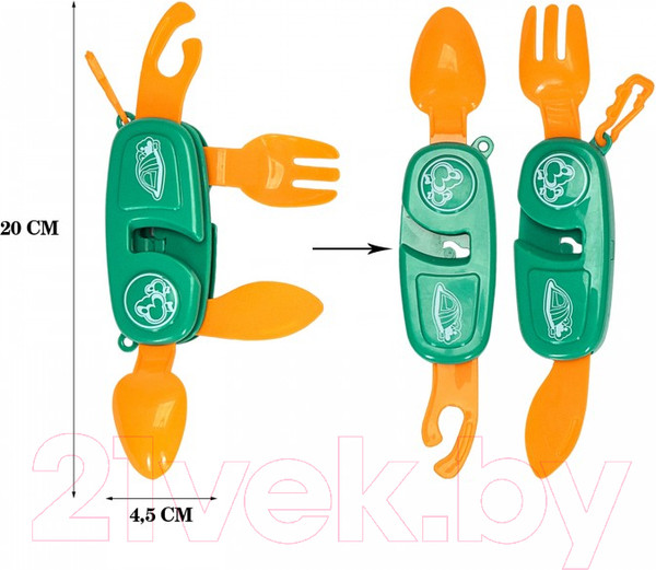 Изображение товара Набор игрушечной посуды Givito Набор туриста Детская посуда с набором для пикника / G209-014