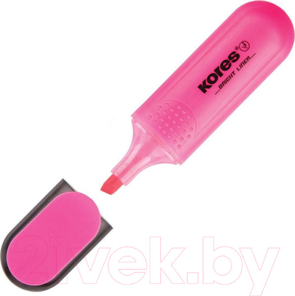 Изображение товара Текстовыделитель Kores Bright Liner / 36102.01 (розовый)