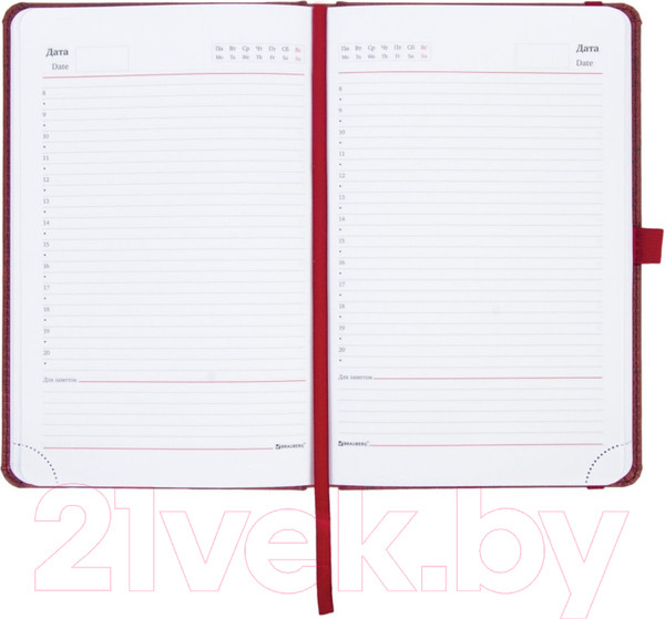 Изображение товара Ежедневник Brauberg Wood / 111675 (бордовый)