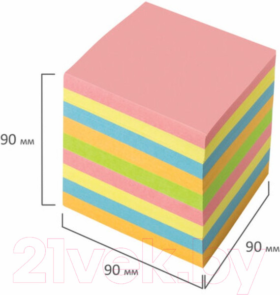 Изображение товара Блок для записей Brauberg 129207 (цветной)