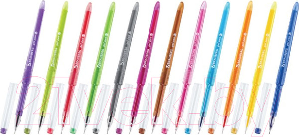 Изображение товара Набор гелевых ручек Brauberg Diamond / 143377 (12шт)
